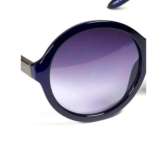FGX by Foster Grant Full Round Dark Blue & Brushed Silver Sun Reader Sunglasses - Picture 9 of 12
